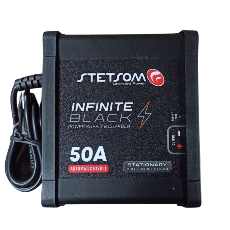 Carregador De Bateria / Fonte Stetsom Infinity Black 50A Digital