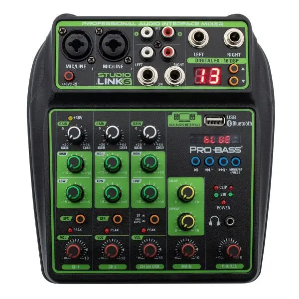 Mesa De Som 6 Canais Bluetooth Com Interface Usb Studio Link 6